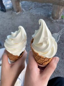 秩父高原牧場で食べた濃厚なソフトクリーム